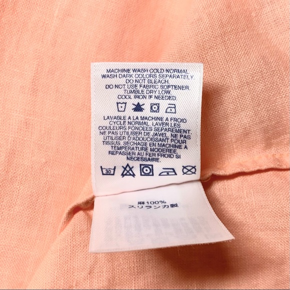 2/$50 - New Lands End Boho Peasant Linen Blouse - Picture 9 of 12